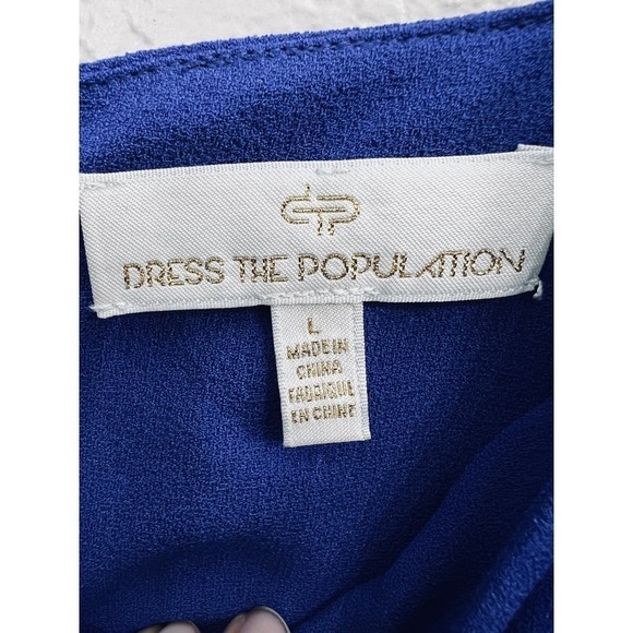 ANTHROPOLOGIE DRESS THE POPULATION BLUE SHEATH DRESS SIZE LARGE - Picture 10 of 11